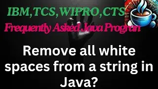 Frequently Asked Java Interview Program -01#interviewprogram #javainterviewquestionsanswers