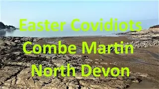 #Easter #Covidiots gathered in the Sea at Combe Martin - April 11, 2020. #NorthDevon #UK.