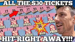 I Won on Every $30 Ticket Right Away🤑- Scratch Life🚀