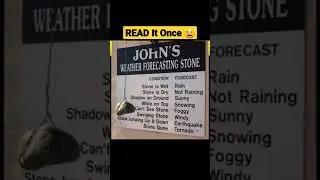 Weather Forecasting Stone #Shorts #meme #shortsvideos How to forecast weather ?