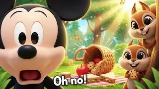 Mickey Mouse Loses the Basket 🧺🐭 | Squirrel Surprise Picnic Adventure 🌳🐿️