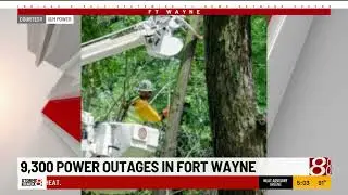 9,300 power outages in Fort Wayne