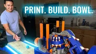 Mini Tabletop Bowling 3D Printed Automatic Pinsetter 