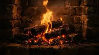Rustic Cabin Fireplace 🔥 8 Hours of Cozy Crackling Fire Sounds | Winter Cabin Ambience for Sleep