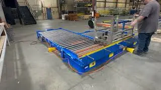 2.5&rdquo; dia. Gravity Conveyor with Pneumatic Pop Up Skatewheel for Cross Lane Transfer