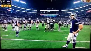 Dwayne Harris steamrolls Nolan Carroll in Thanksgiving game. Courtesy NFL