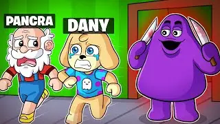 &iexcl;QUE NO te ATRAPE el MOUNSTRO GRIMACE!🥤😨en ROBLOX con PANCRACIO y PERMON