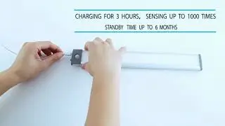 Luz led magn&eacute;tica con sensor de movimiento recargable usb
