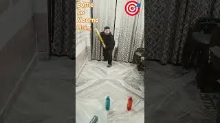 Target hitting drills for beginners 🏏🏏🎯🎯kya baat hai mere sherr 3no bottles ढेर 😲 #cricket #shorts