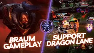 BRAUM GAMEPLAY - SUPPORT DRAGON LANE - RUNES & BUILDS - LEAGUE OF LEGENDS WILD