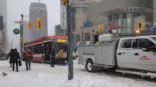 TTC Bus Rescue in Heavy Snowfall