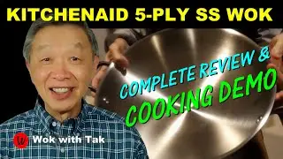 Review of the KITCHENAID 5-PLY 15 IN Stainless Steel Wok  with seasoning tips and cooking demo