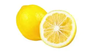 Half a lemon and a lemon.
