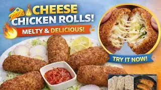 Cheese Stuffed Chicken Roll | Easy Iftar Special Recipe😍#iftar #easy #recipe #chickencheeserolls