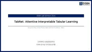 [Paper Review] TabNet: Attentive Interpretable Tabular Learning