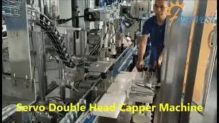 Servo Double Head Capper Machine,  schroefdopmachine, fabrikant van peperafdekkingsmachines;