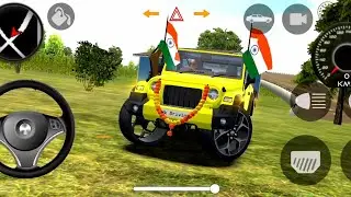 Modified Mahindra Thar 👿 Indian Yellow Thar (Gadi Wala Games) Indian Car Games Android Gameplay 