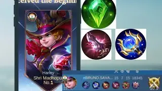 HARLEY BEST BUILD 2023 | TOP GLOBAL HARLEY GAMEPLAY | MOBILE LEGENDS✓