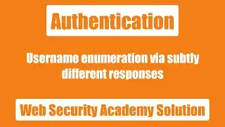 Username enumeration via subtly different responses Solution | Web Security Academy | Authentication