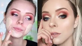 GLITTERY GOLDEN SUNSET MAKEUP LOOK