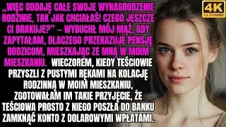 „Ale przecież oddaję całe swoje wynagrodzenie rodzinie, tak jak prosiłaś!” — nie rozumiał mąż,