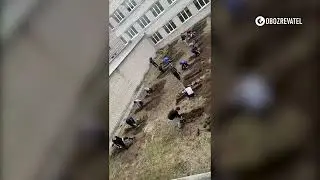 Російські студенти вчаться рити окопи
