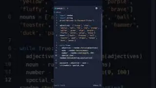 #55 Password Picker with Python #100daysofcode with #python #100 #shots