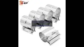 1005004792308671 Exhaust Butt Joint Band Clamp 304 Stainless Steel Sleeve Coupler 2 2 2