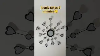 Beautiful Wall Hanging Craft in 5 Minutes! #diy #craft #shorts #homedecor #paperwallcraft