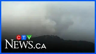Out of control fire near Harrison Lake