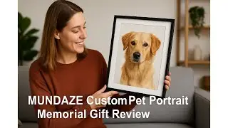 🎨 MUNDAZE Custom Pet Portrait Memorial Gift Review 🐾