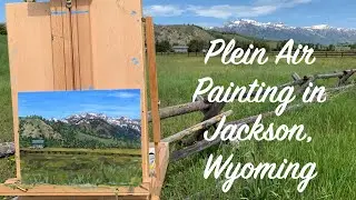 Plein Air Acrylic Painting in Jackson, Wyoming!