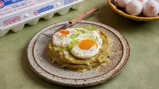 Pati Jinich - Chile Verde Stacked Enchiladas with Eggs (Enchiladas Montadas)