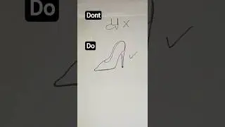 How to draw the right women's shoes #drawing #howtodraw #draw #art