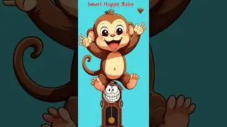 Chicky Monkey 🤎 #smarthappybaby #kidssong #babysong #englishnurseryrhymes #hickorydickoydock