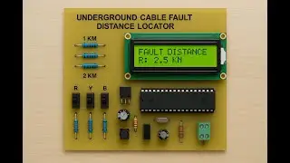 HVS-1447. Underground Cable Fault Distance Locator #picmicrocontroller #lcd