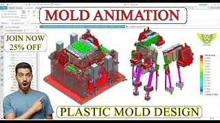 PLASTIC MOULD DESIGN TUTORIAL | Slider lifter mould design animation #Mouldanimation