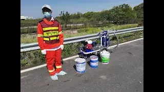 W-CPD Hydraulic Cold Paint Road Marking Machine Operation Video-Rays Traffic