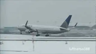 Winterspotting at Munich Airport (Pink Delta B767, Rossiya B767)