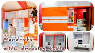 Latest Wardrobe Designs with Dressing Table 2024 | modular Wardrobe with hidden locker or Mirror2024