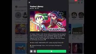 NEW ROBLOX GAME: TRAITOR ESCAPE WITH YOUR LIFE