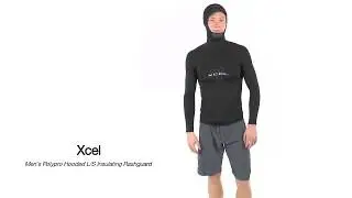 Xcel Men's Polypro Hooded Long Sleeve Insulating Rashguard | SwimOutlet.com