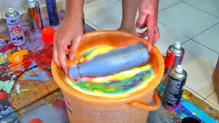 Hydro Dipping Flask EASY at HOME (Satisfying)