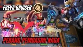 FREYA BRUISER MODE FULL DAMAGE ⁉️ TEBASAN PEDANG PEMBASMI NAGA ~ Magic Chess Go Go
