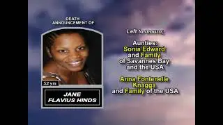 Jane Flavius Hinds ~ Long Obituary