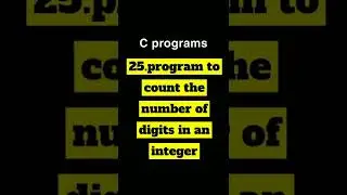 program to count the number of digits in an integer#c #cprogram #cshorts #cprogramming #coding