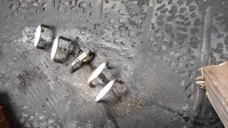 Tractor tire side wall split flat repair