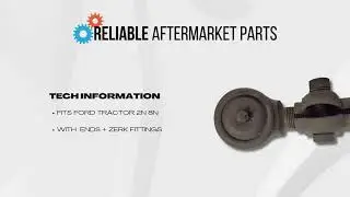 Ford Tractor 2N 8N 9N Drag Link Assembly w/Ends + Zerk Fittings 8N3314DASSY