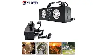 YUER&trade;️Mini Double-headed Bubble Machine Stage Effect With Remote Control DMX512