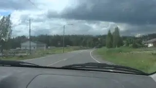 car ride thorugh the Finnish cournty side